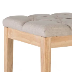 Wohnen Sitzbank<Polsterbank in Beige mit Holzgestell - Briana