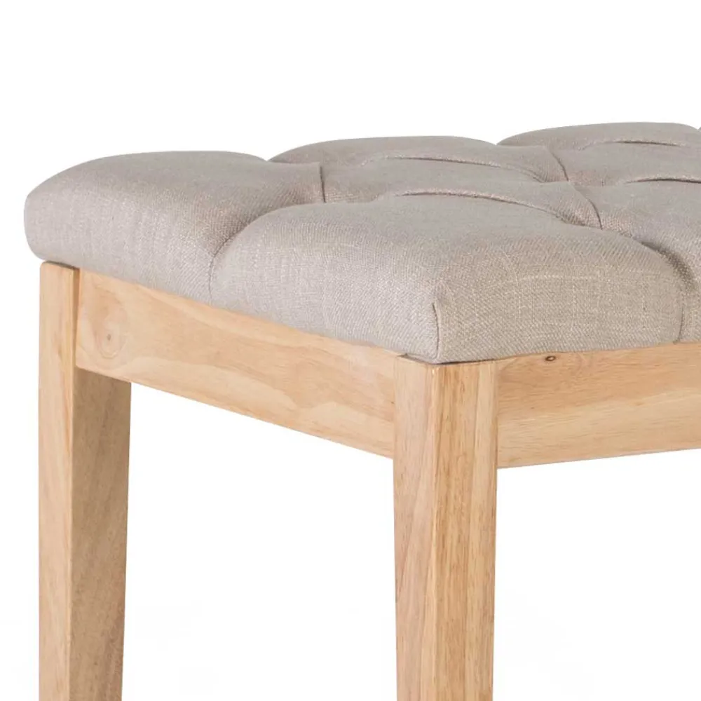 Wohnen Sitzbank<Polsterbank in Beige mit Holzgestell - Briana
