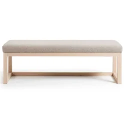 Wohnen Sitzbank<Polsterbank Materra in Beige mit Holz-Gestell