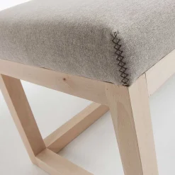 Wohnen Sitzbank<Polsterbank Materra in Beige mit Holz-Gestell