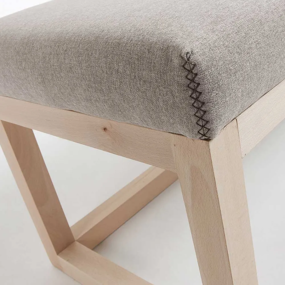 Wohnen Sitzbank<Polsterbank Materra in Beige mit Holz-Gestell