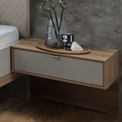 Wohnen Betten<Polsterbett mit Hänge-Nachttischen - Crascanu (dreiteilig)