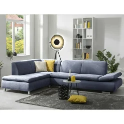 Wohnen Sofas<Polsterecke in Blau mit Chrom - Lex