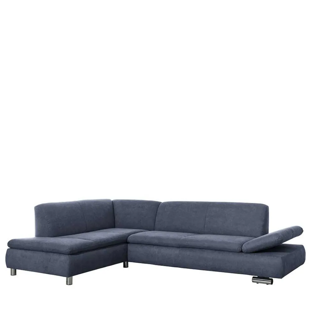 Wohnen Sofas<Polsterecke in Blau mit Chrom - Lex