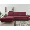 Wohnen Sofas<Polsterecke in Bordeaux Rot Velours - Baonga