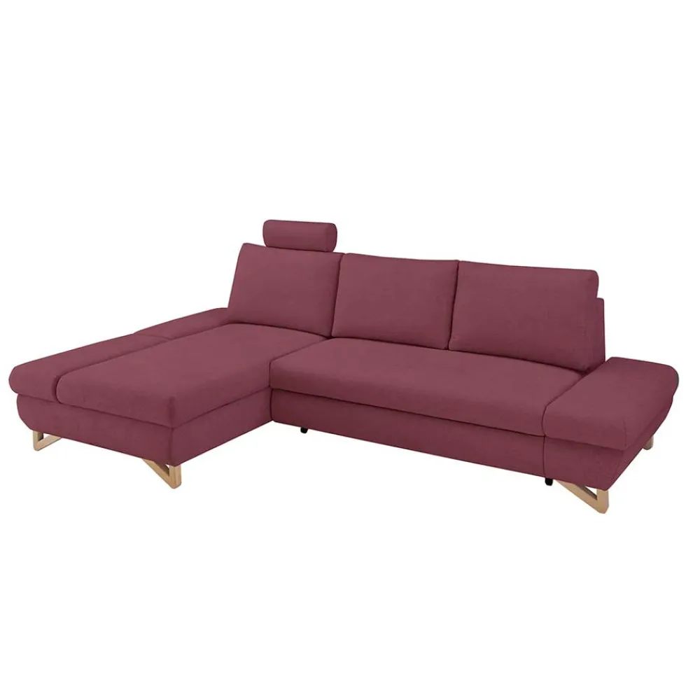 Wohnen Sofas<Polsterecke in Bordeaux Rot Velours - Baonga