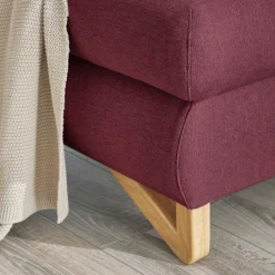 Wohnen Sofas<Polsterecke in Bordeaux Rot Velours - Baonga