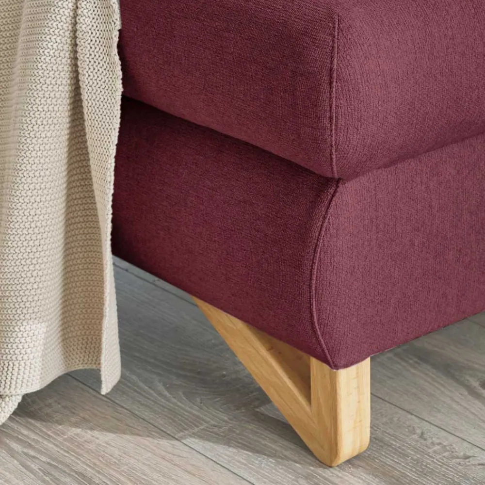 Wohnen Sofas<Polsterecke in Bordeaux Rot Velours - Baonga