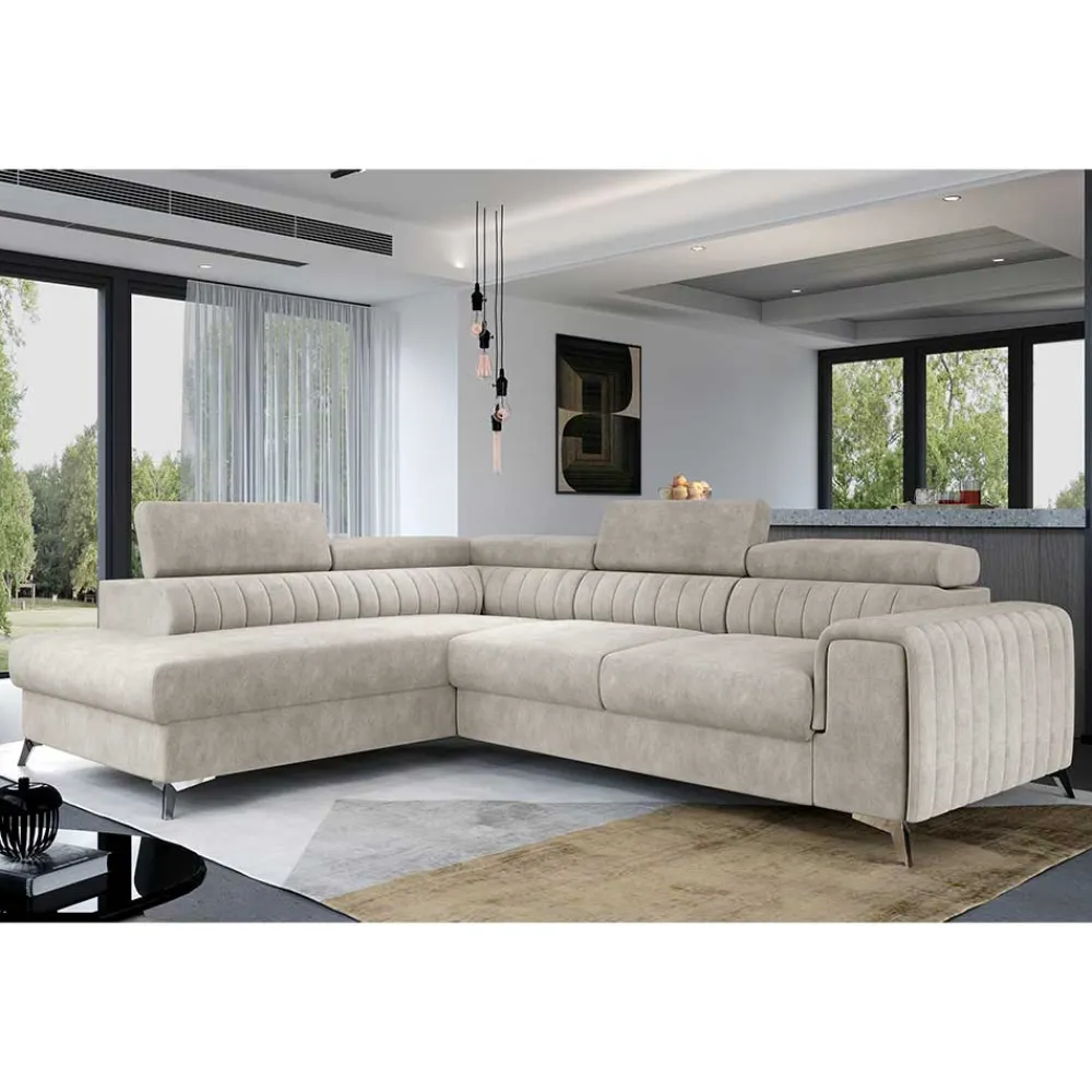Wohnen Sofas<Polsterecke in Cremeweiß mit Federkern - Emricanno