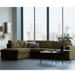 Wohnen Sofas<Polsterecke in Dunkelgrün Stoffbezug - Sangro