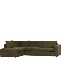 Wohnen Sofas<Polsterecke in Dunkelgrün Stoffbezug - Sangro
