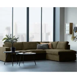 Wohnen Sofas<Polsterecke in Dunkelgrün Stoffbezug - Sangro