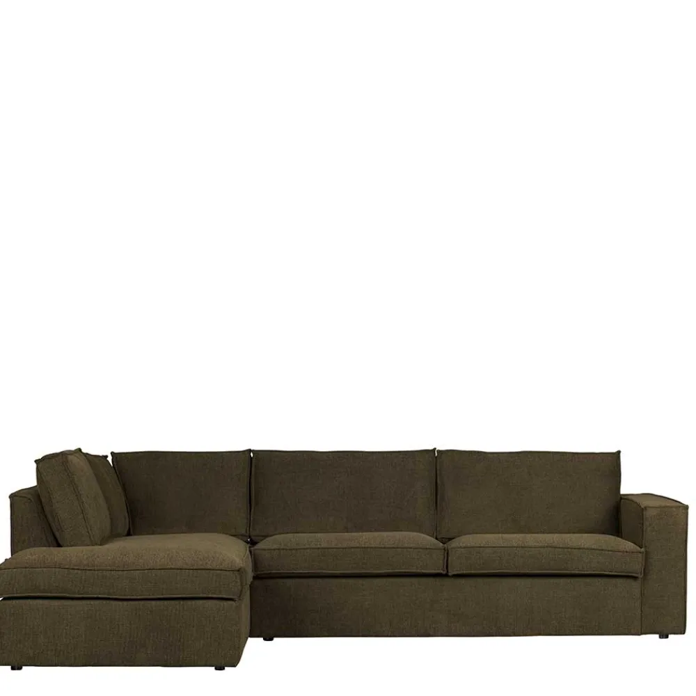 Wohnen Sofas<Polsterecke in Dunkelgrün Stoffbezug - Sangro