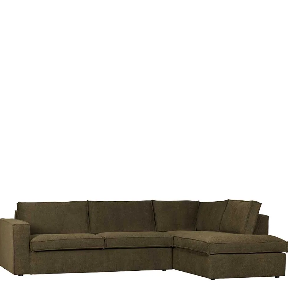 Wohnen Sofas<Polsterecke in Dunkelgrün Stoffbezug - Sangro