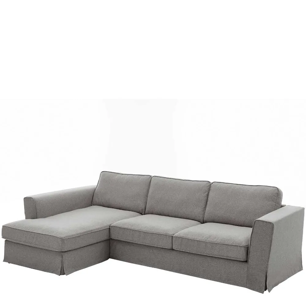 Wohnen Sofas<Polsterecke in Grau Webstoff - Valtte