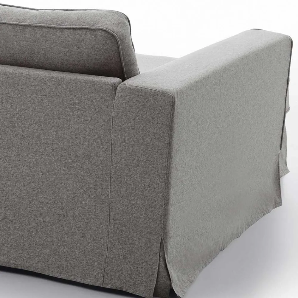 Wohnen Sofas<Polsterecke in Grau Webstoff - Valtte