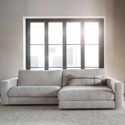 Wohnen Sofas<Polsterecke in Hellgrau Stoffbezug - Esmen