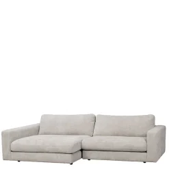 Wohnen Sofas<Polsterecke in Hellgrau Stoffbezug - Esmen