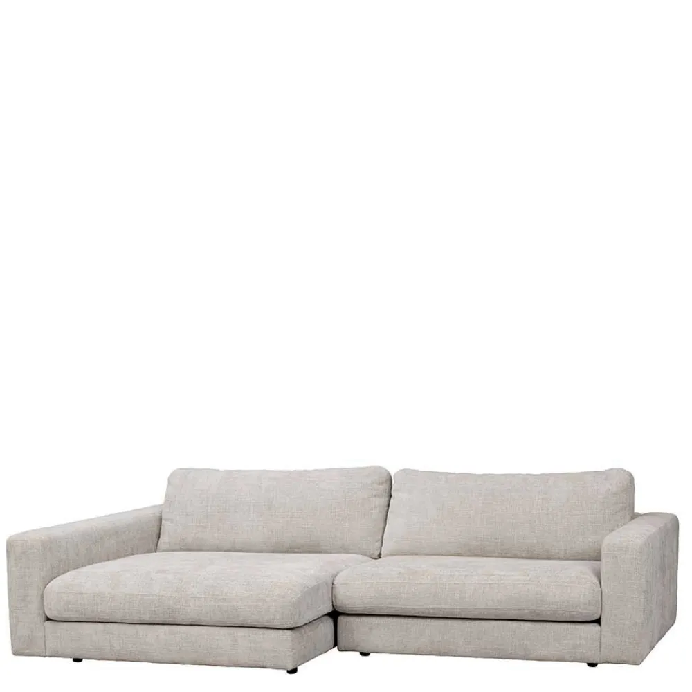 Wohnen Sofas<Polsterecke in Hellgrau Stoffbezug - Esmen