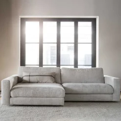 Wohnen Sofas<Polsterecke in Hellgrau Stoffbezug - Esmen