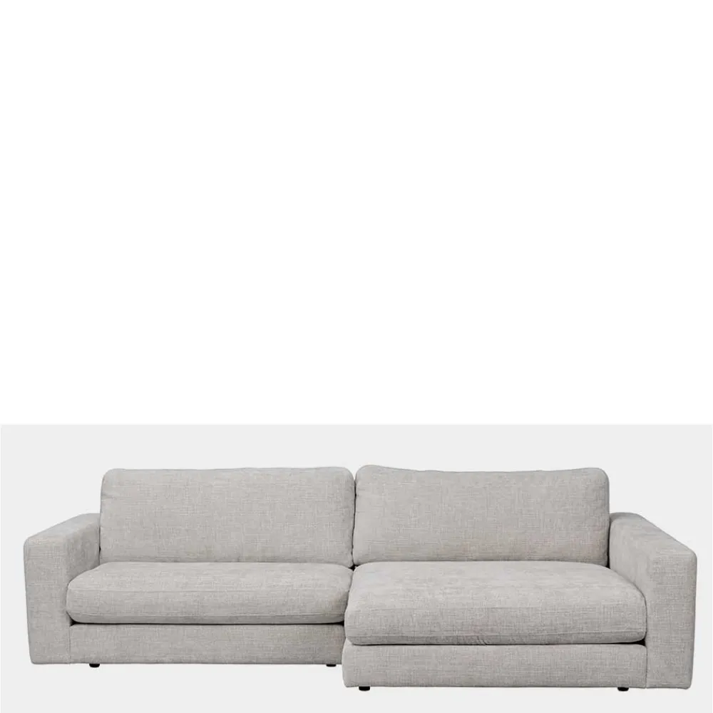 Wohnen Sofas<Polsterecke in Hellgrau Stoffbezug - Esmen