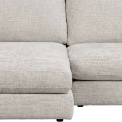 Wohnen Sofas<Polsterecke in Hellgrau Stoffbezug - Esmen
