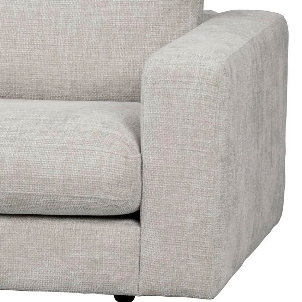 Wohnen Sofas<Polsterecke in Hellgrau Stoffbezug - Esmen