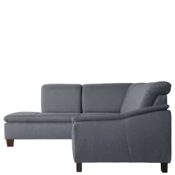 Wohnen Sofas<Polsterecke in Jeansblau mit Nussbaum - Ilea