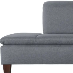 Wohnen Sofas<Polsterecke in Jeansblau mit Nussbaum - Ilea
