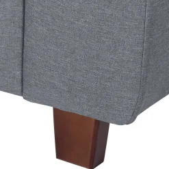 Wohnen Sofas<Polsterecke in Jeansblau mit Nussbaum - Ilea