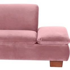 Wohnen Sofas<Polsterecke in Rosa mit Nussbaum Braun - Jaglyn