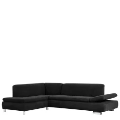 Wohnen Sofas<Polsterecke in Schwarz mit Chrom - Perleberg
