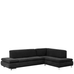 Wohnen Sofas<Polsterecke in Schwarz mit Chrom - Perleberg