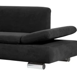 Wohnen Sofas<Polsterecke in Schwarz mit Chrom - Perleberg