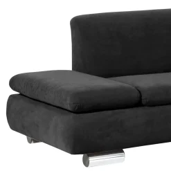 Wohnen Sofas<Polsterecke in Schwarz mit Chrom - Perleberg