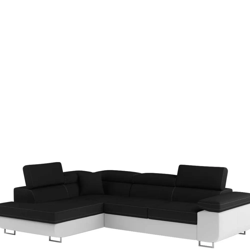Wohnen Sofas<Polsterecke in Schwarzbraun Weiß mit Funktion - Ziariva
