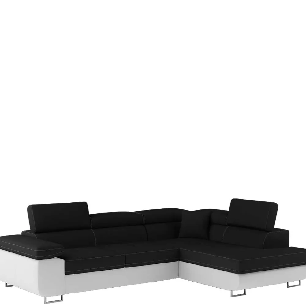 Wohnen Sofas<Polsterecke in Schwarzbraun Weiß mit Funktion - Ziariva