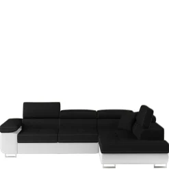 Wohnen Sofas<Polsterecke in Schwarzbraun Weiß mit Funktion - Ziariva