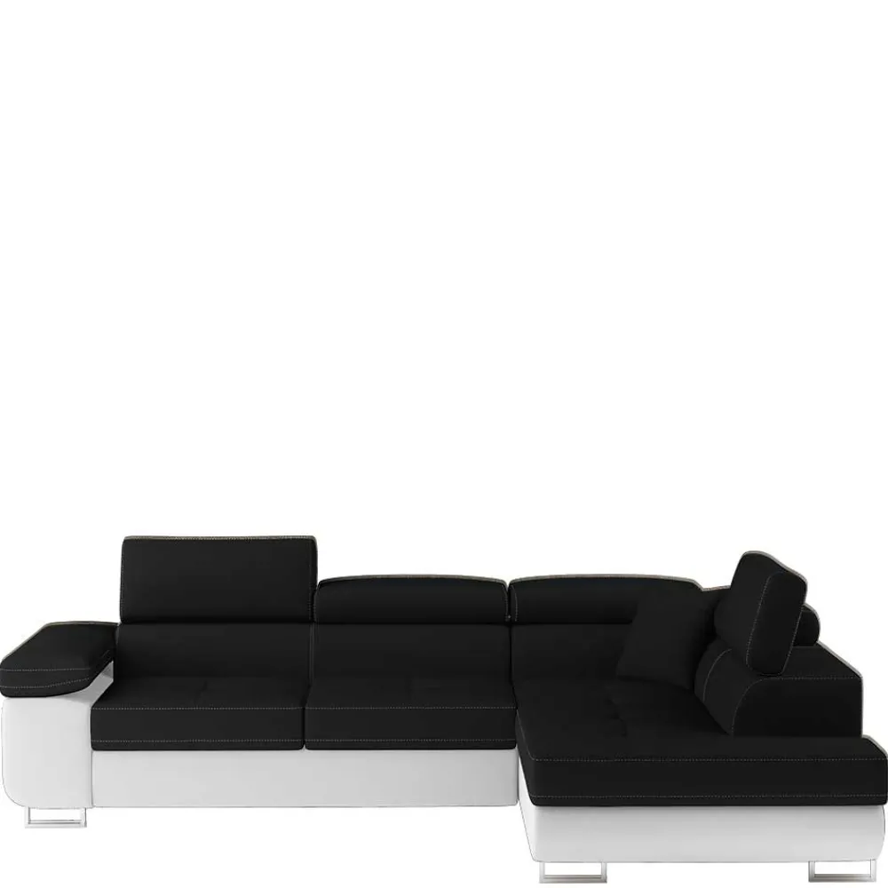 Wohnen Sofas<Polsterecke in Schwarzbraun Weiß mit Funktion - Ziariva