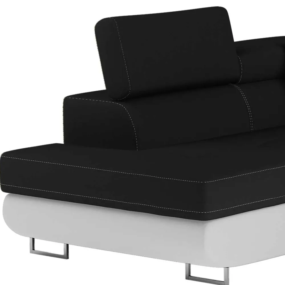 Wohnen Sofas<Polsterecke in Schwarzbraun Weiß mit Funktion - Ziariva