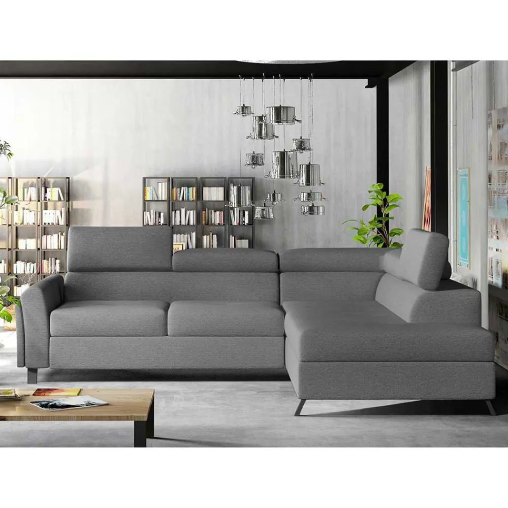 Wohnen Betten|Sofas<Polsterecke mit Schlaffunktion in Grau - Downforce