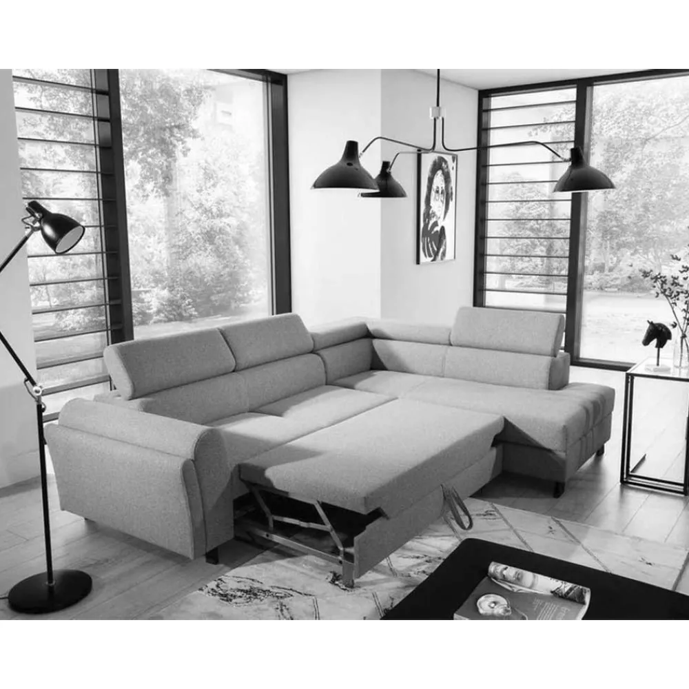 Wohnen Betten|Sofas<Polsterecke mit Schlaffunktion in Grau - Downforce