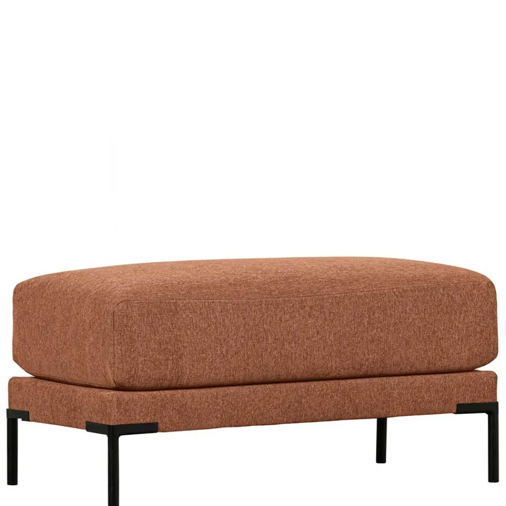 Wohnen Hocker<Polsterhocker aus Chenille in Rostbraun - Brixx