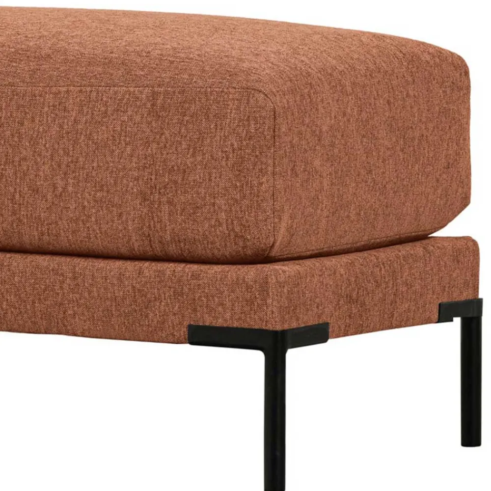 Wohnen Hocker<Polsterhocker aus Chenille in Rostbraun - Brixx