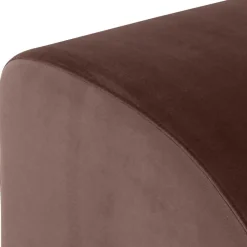 Wohnen Hocker<Polsterhocker aus Samtvelours in Braun - Vastonia