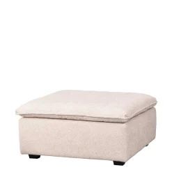 Wohnen Hocker<Polsterhocker in Beige Stoff - Praia