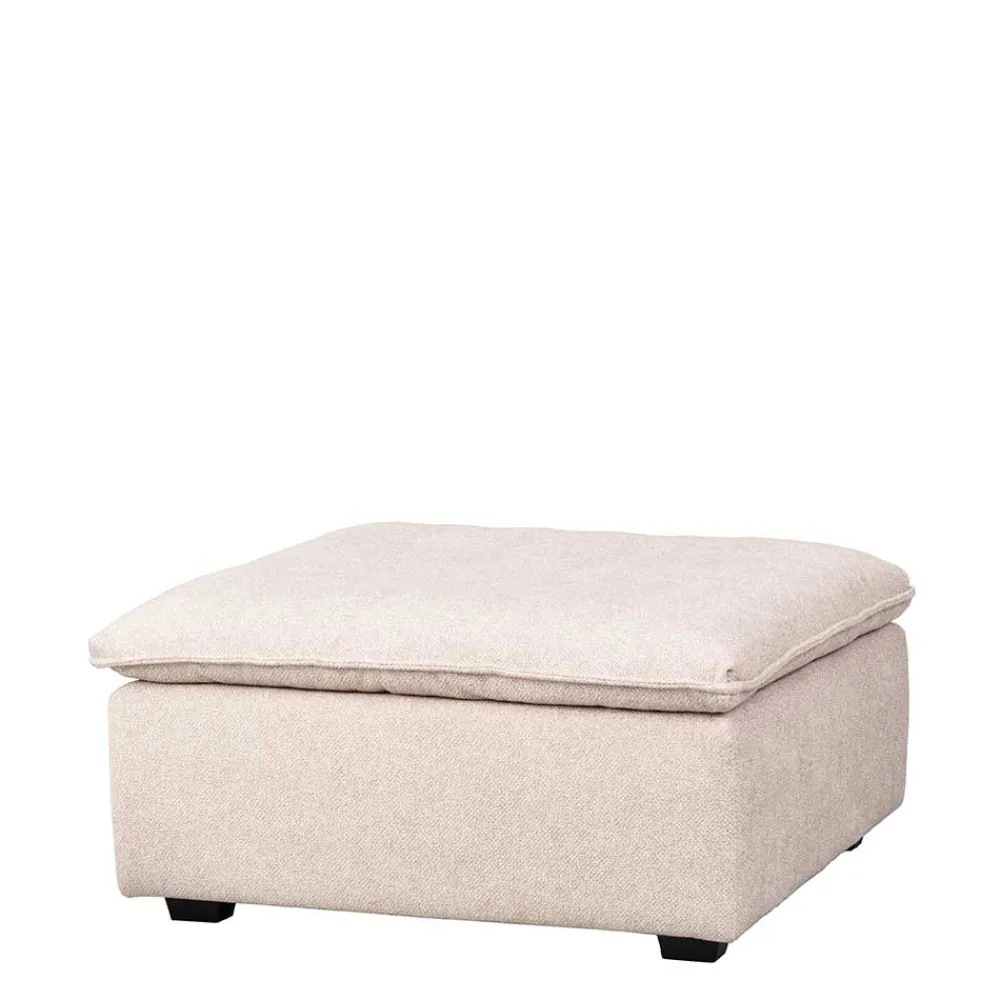 Wohnen Hocker<Polsterhocker in Beige Stoff - Praia
