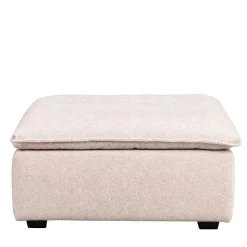 Wohnen Hocker<Polsterhocker in Beige Stoff - Praia