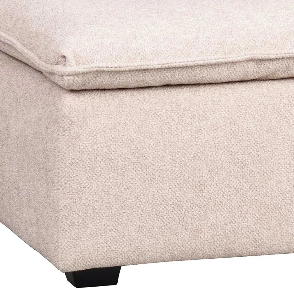 Wohnen Hocker<Polsterhocker in Beige Stoff - Praia