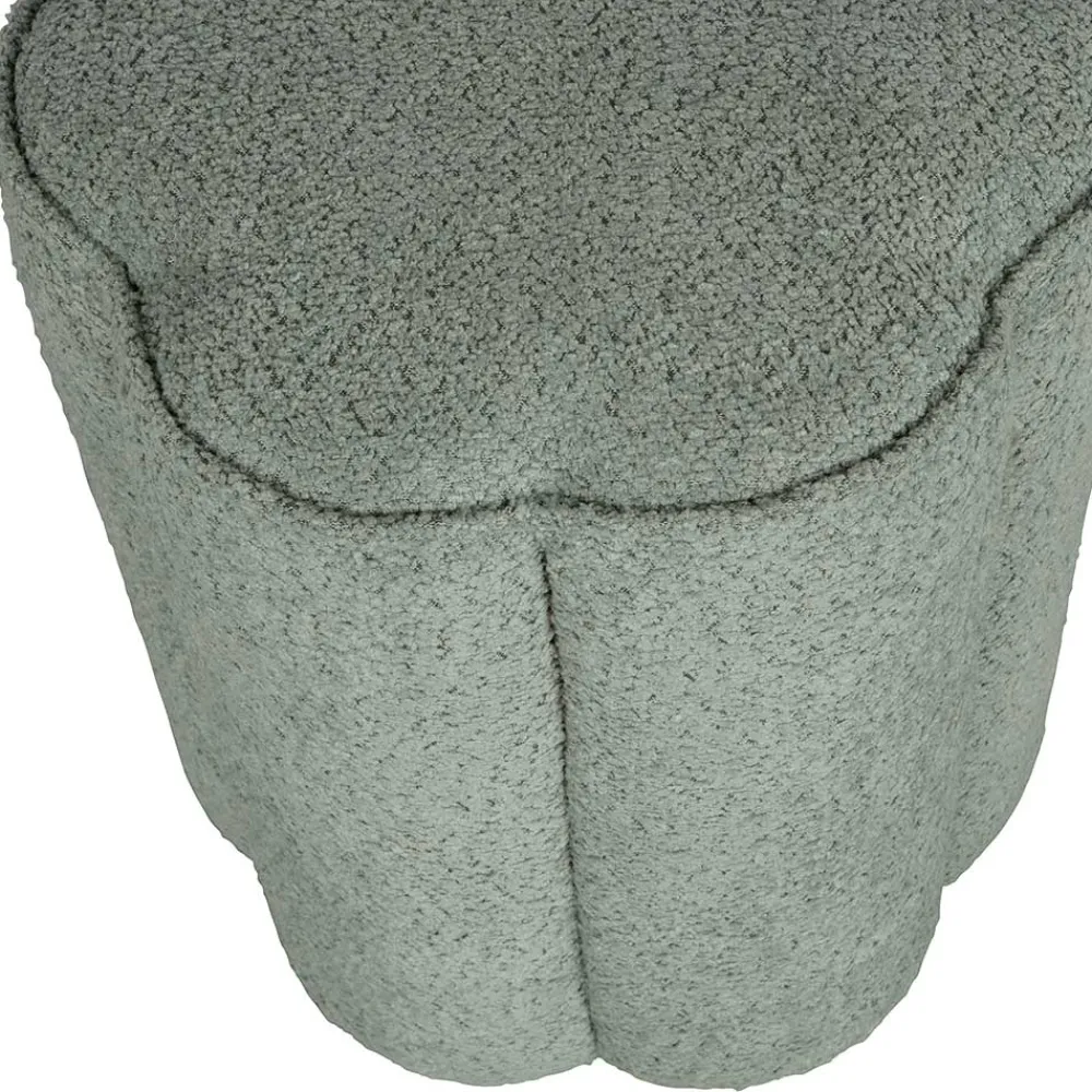 Wohnen Hocker<Polsterhocker in Blaugrau Boucle - Ruffos (2er Set)